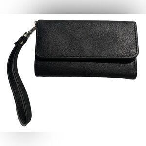 Aeropostale Black Tri-Fold Wristlet Wallet